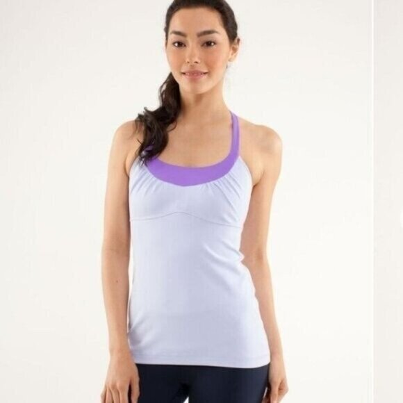Lululemon Scoop Me Up Activewear Yoga Pullover Racer Tank Womens Purple Size XXS - Picture 3 of 14